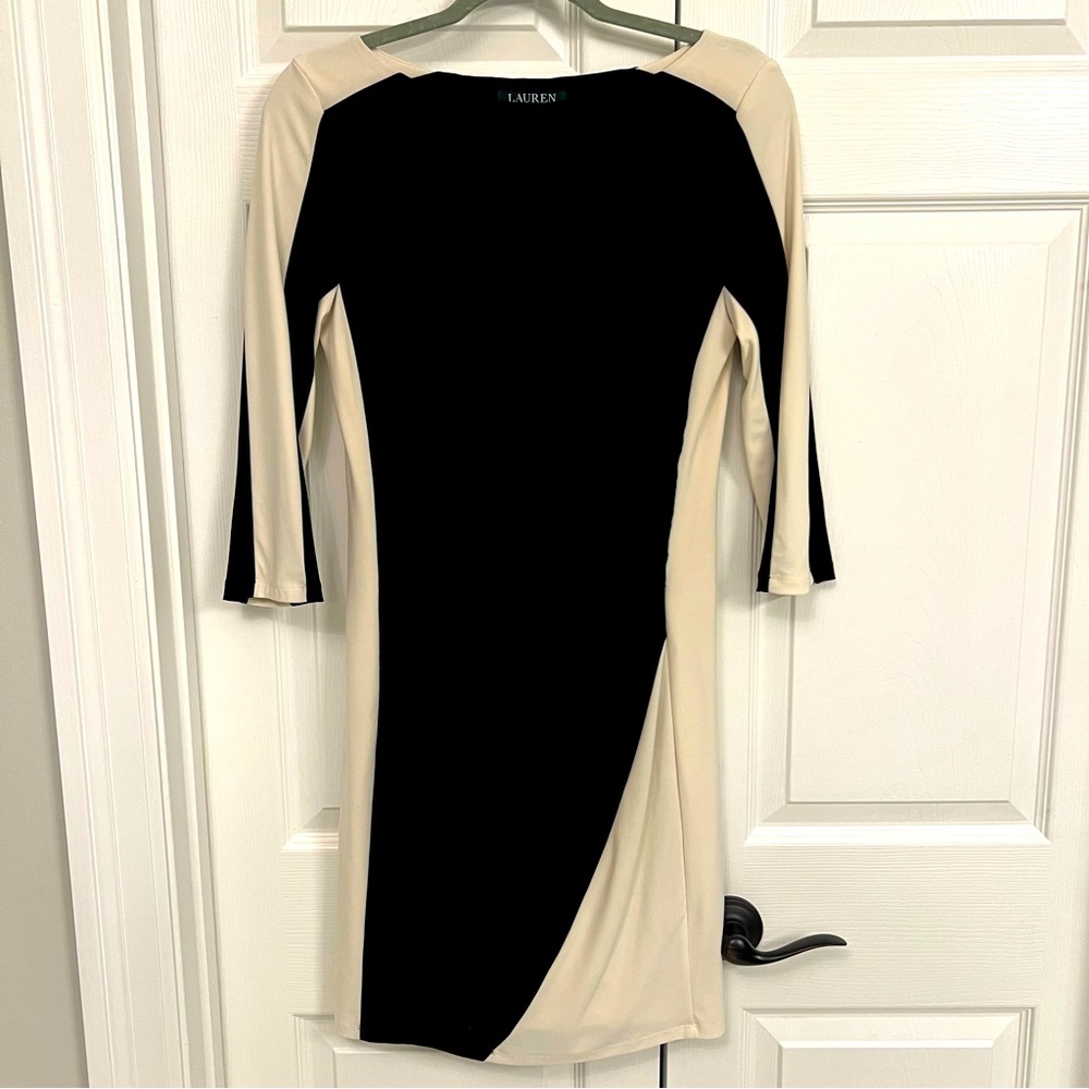 Ralph Lauren Black and White Bodycon Dress